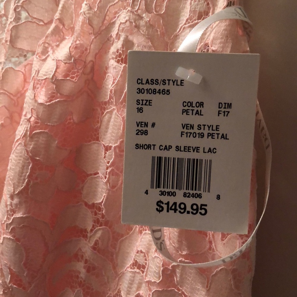 David’s Bridal Cap Sleeve Lace Bridesmaid Dress - Picture 2 of 8